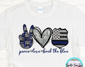 Camiseta Back the Blue Softstyle, camiseta de apoyo policial