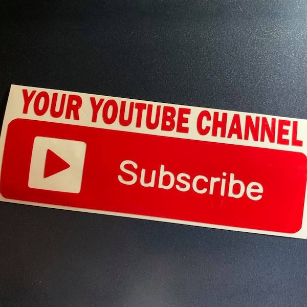 Vinyl Youtube Decal Etsy
