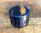 Black and White Ebony Wood Trinket Box, Handturned Wood Box, Wood Trinket Box,Small Keepsake Box,Wood Ring Box,Exotic Wood Box, Art Deco Box