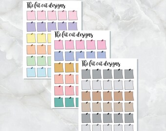 Cute Post It notes Planner Stickers for the Hobonichi Weeks Pocket Micro Travelers Notebooks