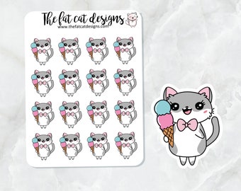 Lily houdt van Ice Cream Exclusive Cat Die Cut en Sticker Sheet