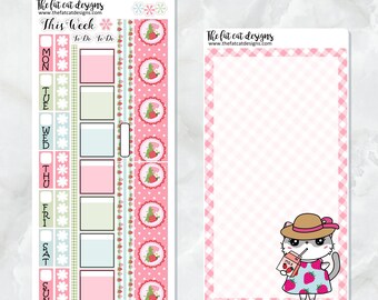 Strawberry Patch Planner Stickers for the Hobonichi Weeks