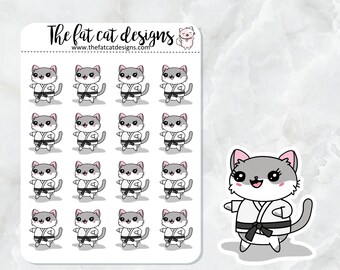 Lily Loves Karate Class Lessons Exclusive Cat Die Cut Sticker Sheet