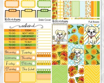 Sunny Loves Zonnebloemen Planner Stickers Standaard Wekelijkse Kit