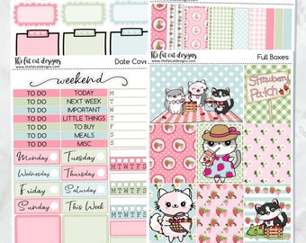 Flora Lily and Bud at the Strawberry Patch Planner Stickers Standard Weekly Kit