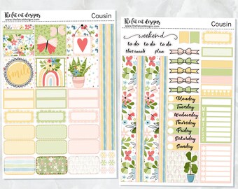 Beautiful Spring Weekly Planner Sticker Kit for the Hobonichi Cousin