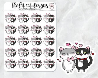 Lily and Bud Love Valentines Best Friends Die Cut and Sticker Sheet Set Planner Stickers