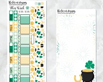 Feeling Lucky St Patrick's Day Planner Stickers for the Hobonichi Weeks