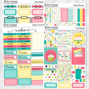 Birthday Celebration Planner Stickers Standard Weekly Kit