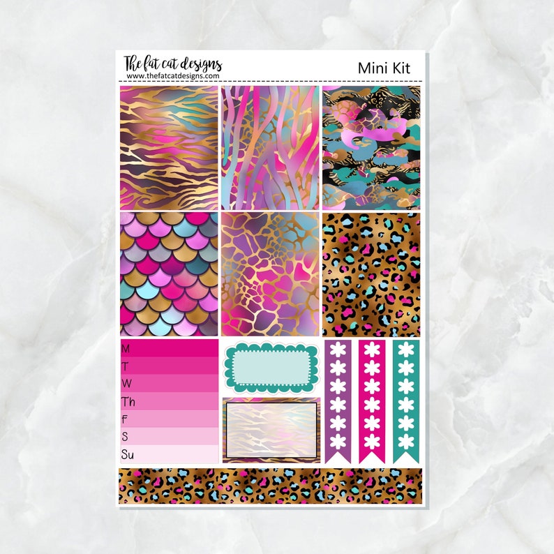 Wild Things Mini Planner Sticker Kit for the Printpression B6 Erin Condren Travelers Notebooks image 2