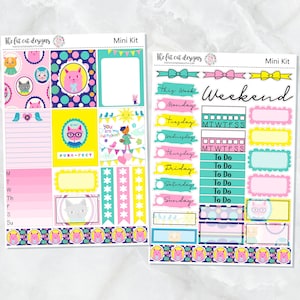 Happy Cats Mini Planner Sticker Kit for the Printpression B6 Erin Condren Travelers Notebooks image 1