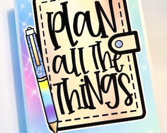 Planner Life Plan All The Things stickeralbum met 60 vellen voor het opbergen van plannerstickers