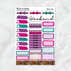 Wild Things Mini Planner Sticker Kit for the Printpression B6 Erin Condren Travelers Notebooks image 3