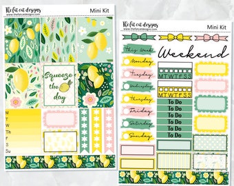 Summer Lemons Mini Planner Sticker Kit voor de Printpression B6 Erin Condren Travelers Notebooks