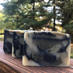 Deer Hunting Soap with activated charcoal, scent eliminator, hunting gift for men and women unscented or pine/cedar essential oil image 4
