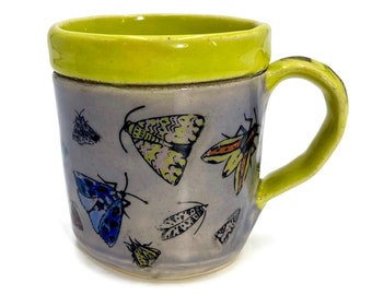 Hand Built Ceramic Insect Mug