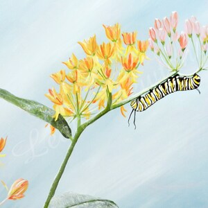 Caterpillar Flowers Giclee Art Print