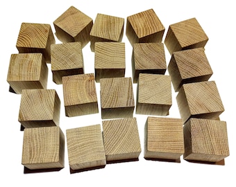 20pcs 5cm Solid Oak Wood Cube Wooden Square Blocks kids Early Educational Toys DIY Woodwork Craft Decoration