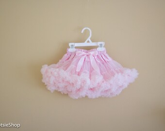 Pale Pink Girl's Tutu Skirt, Pettiskirt, Tutu Ballet Skirt, Fluffy Skirt, Toddler Skirt, Chiffon Skirt,  Special Occasion Skirt, Baby Skirt