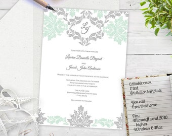 wedding invitation template diy