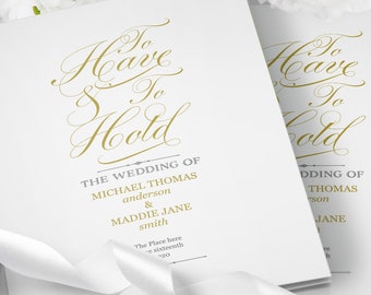 wedding program template folded wedding program printable etsy