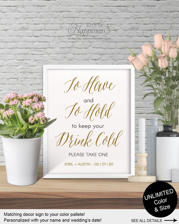 Wedding koozies sign wedding favors sign Beer coozy sign Etsy