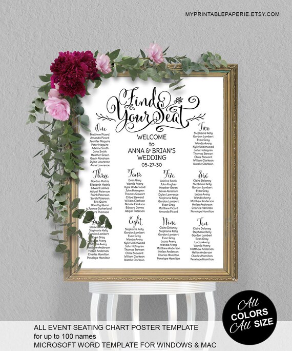 Assigned Seating At Weddings Wood Wedding Seating Sign, Custom