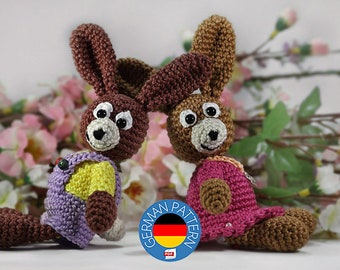 Häkelanleitung Hasenkinder Amigurumi - DEUTSCH