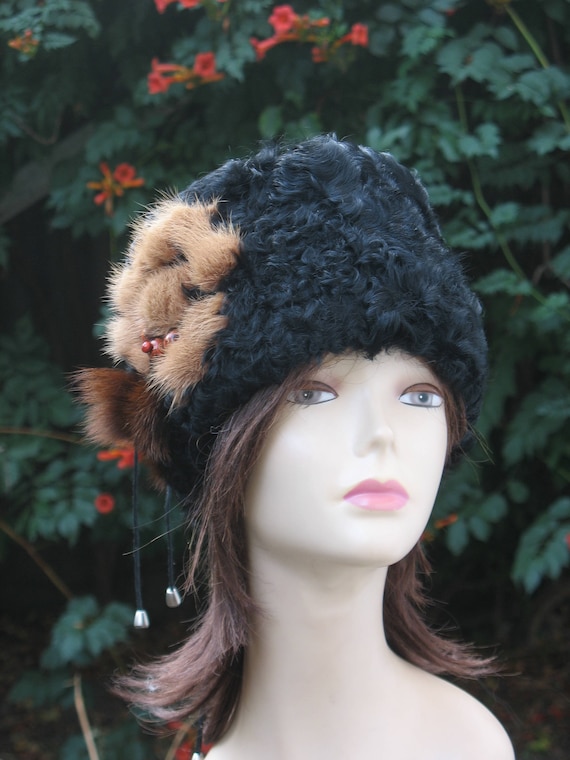 Fox in Space Winter Warm Hats,Knit Slouchy Thick Skull Cap Black