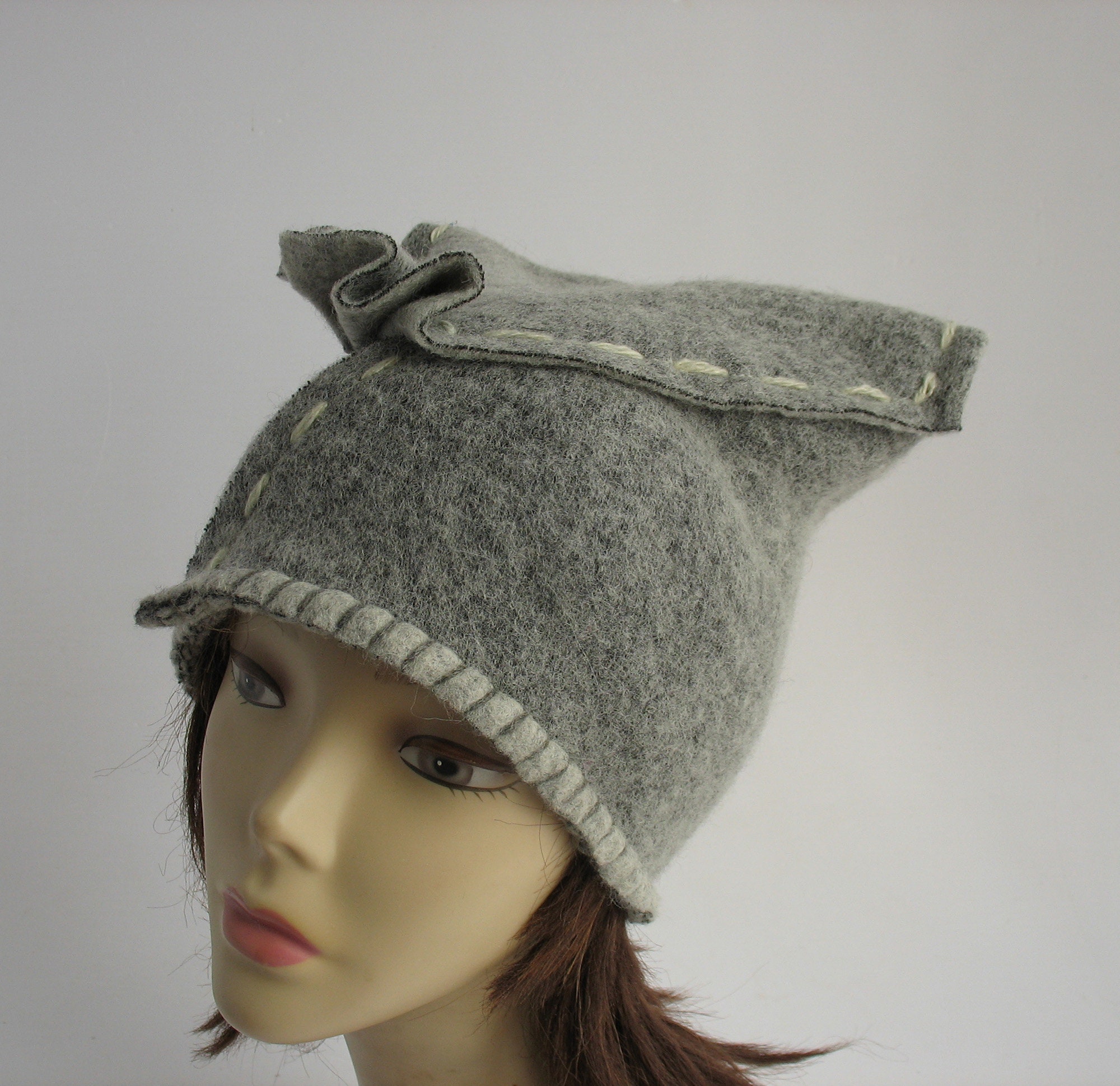 Medieval Womens Hat Medieval clothing Woolen headwear Etsy