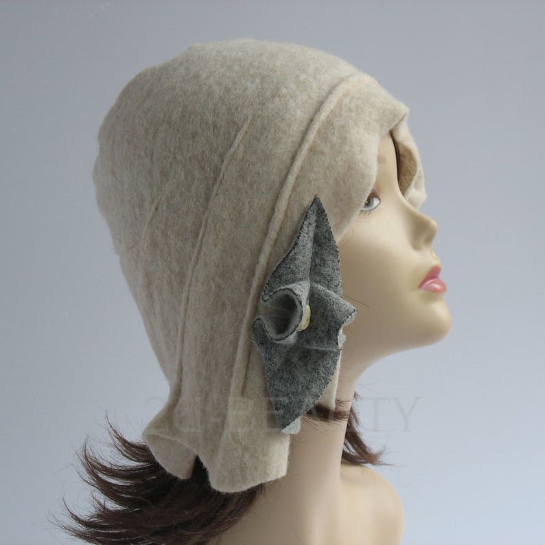 Designer Hat Felted Hat Cloche hat Felted Hat Art Hat Art BEAUTY wearable art Hat White hats Felt Retro hat handmade wearable art clothing