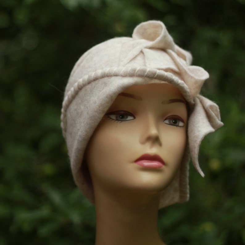 White Wool Hat For Women Winter Hats Wear Ladies Hats White ladies dress hats Felt White Top Hat Beanie Hat Victorian Riding Hat handmade .