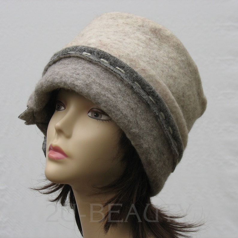 Wool Hat Women Winter Hat for Women Gray Felt Wool hat Felted Winter Hats Beret Beanie Winter Wool Hat ladies Felt Hats Felt Wool Hat Lady.