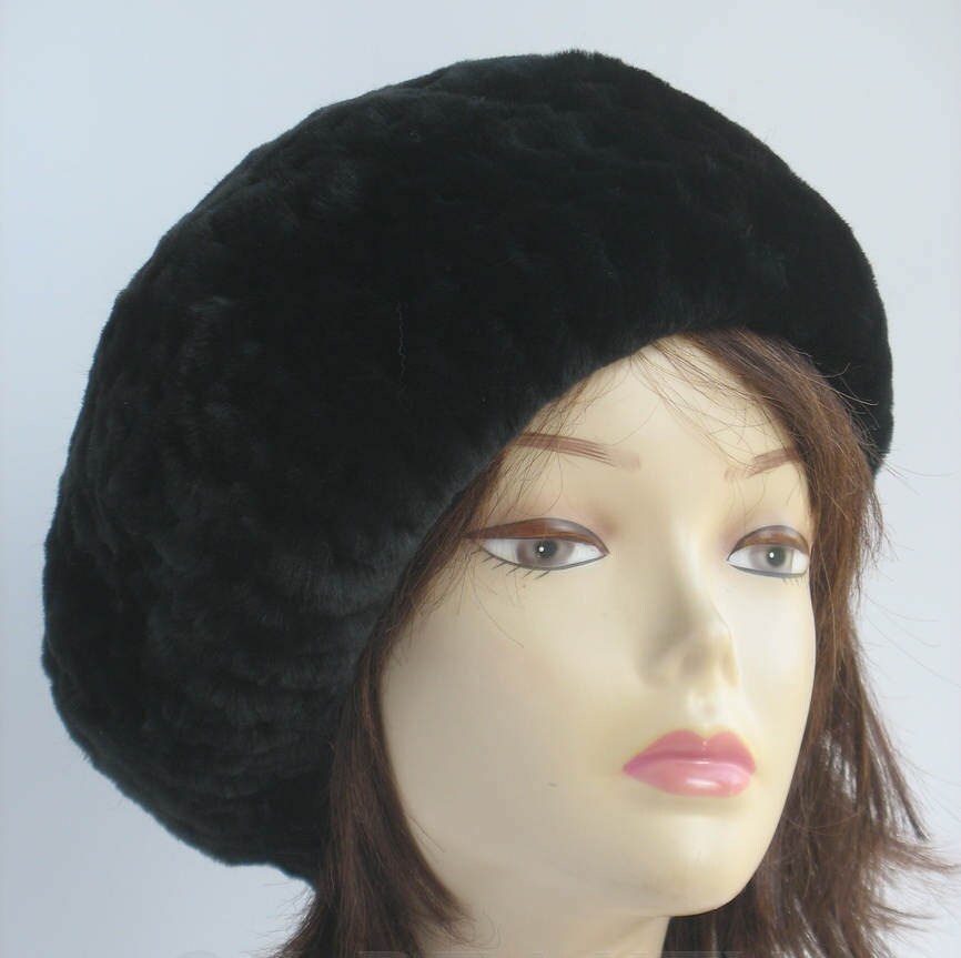 Womens beret tam hat black handmade beret winter hat accessory Etsy