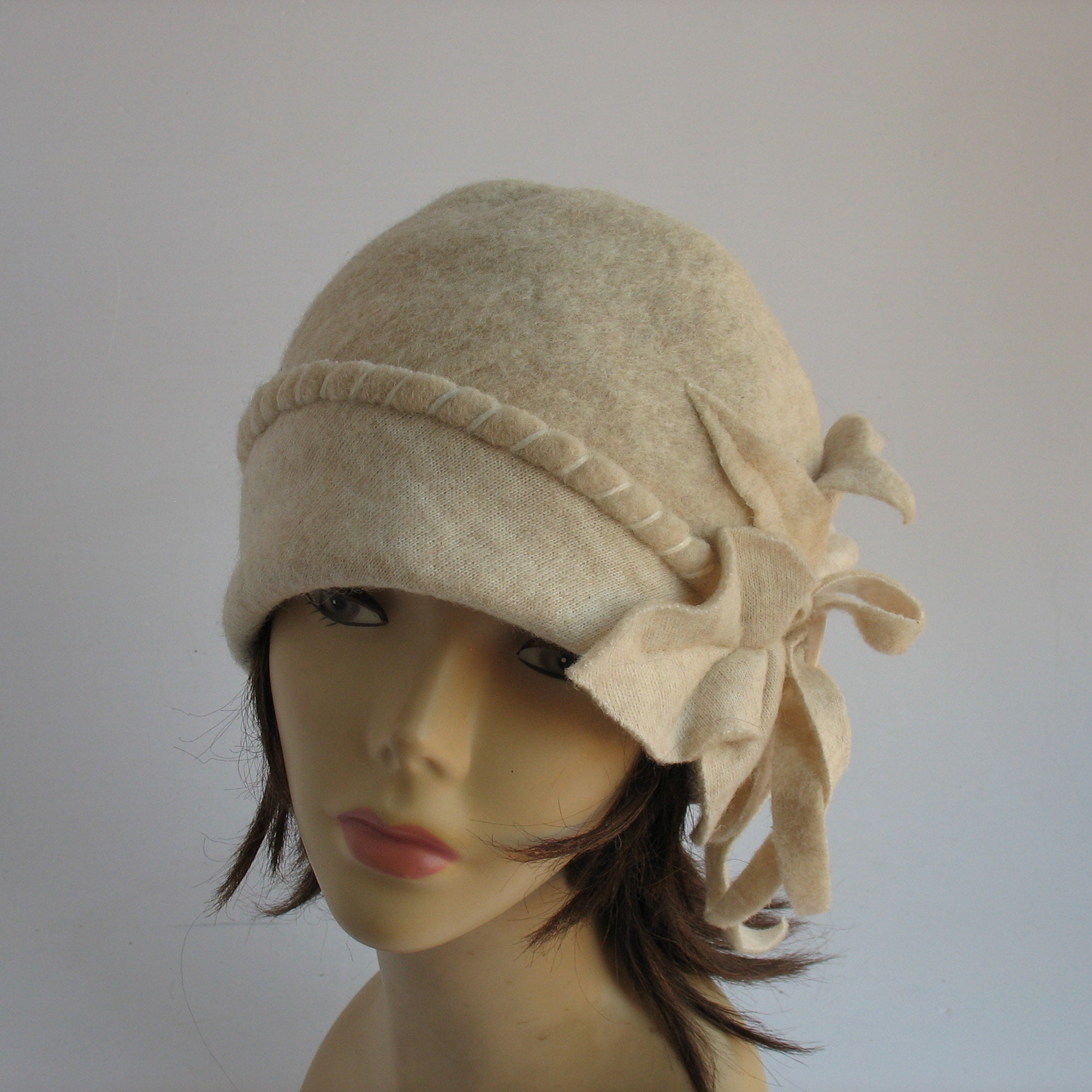 Felt women hat womens white hats warm cozy hat unique handmade Etsy