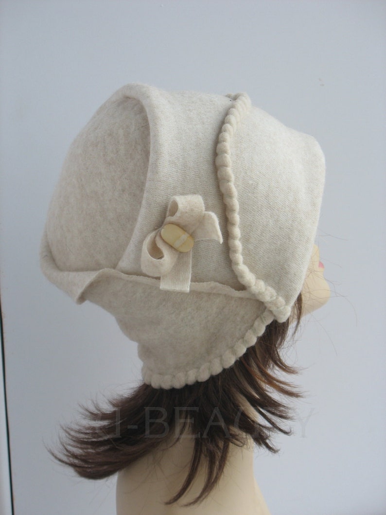 White Felt hat unique felt hat Womens winter hats for women Etsy