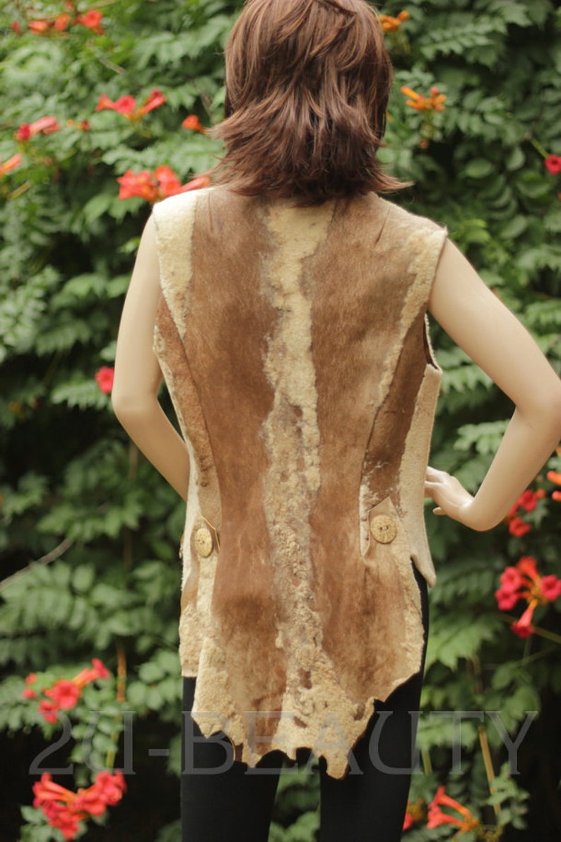 Vest Bohemian Chic Womens jacket fur clothing 1960s jacket ladies vintage clothes jacket 60s womens clothing jacket gift clothes
