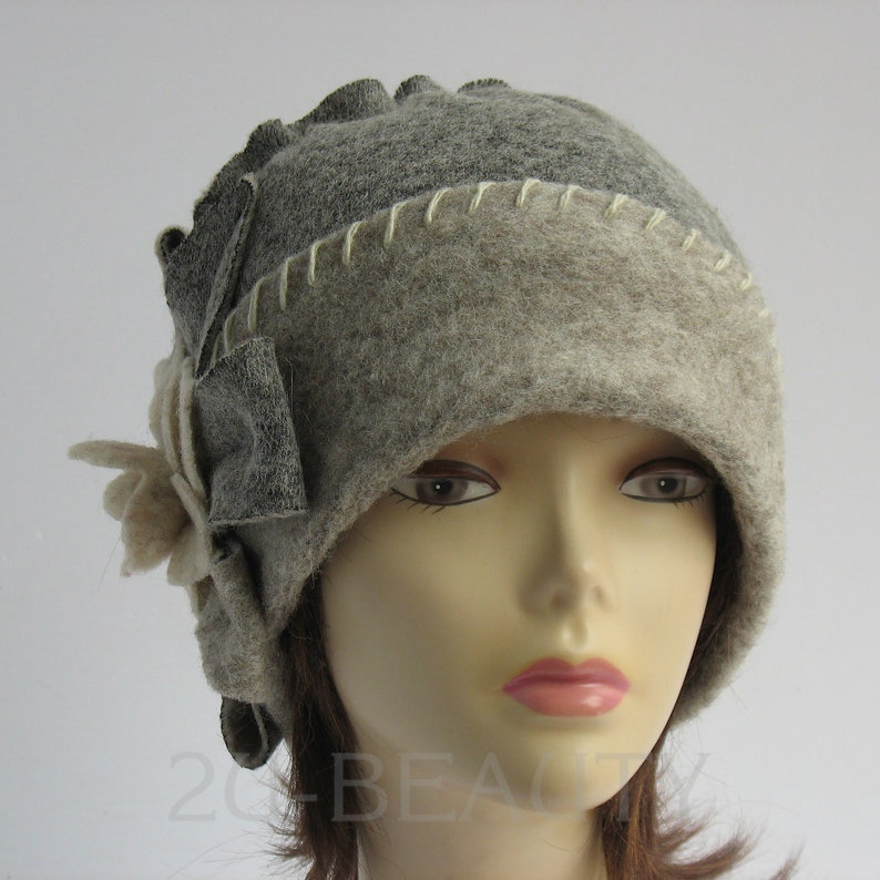 Winter Hat Vintage Style Wool Fall Hat Downton Cloche Flapper Etsy