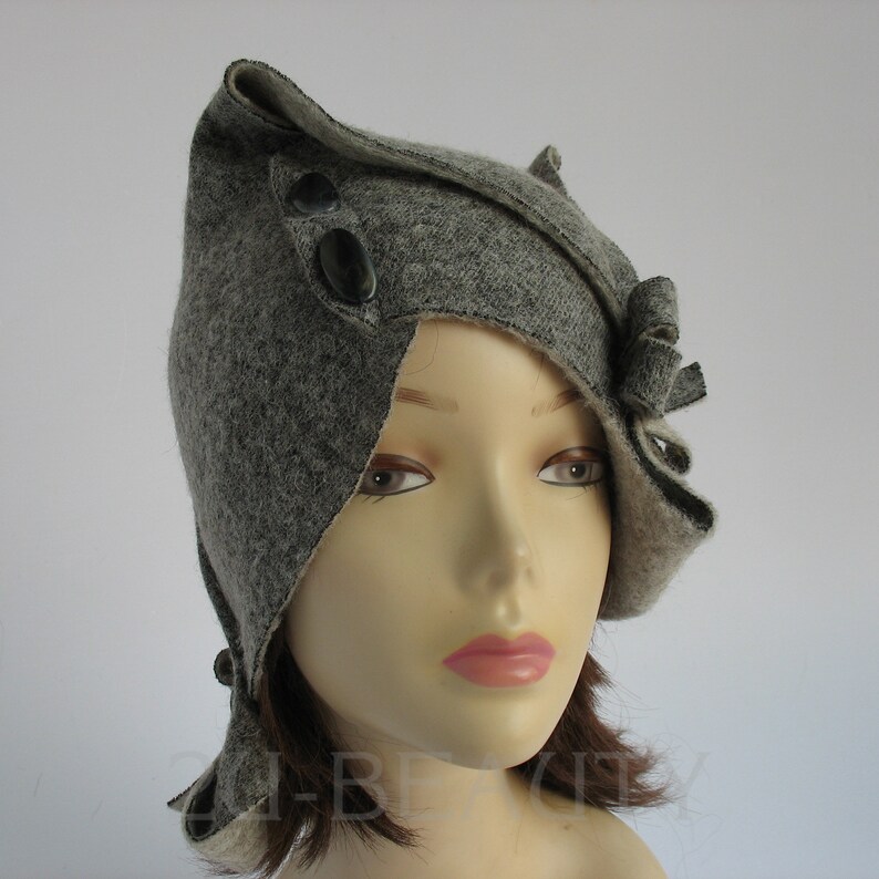 Medieval Womens Hat Woolen headwear Chaperone cap Festival hat Etsy