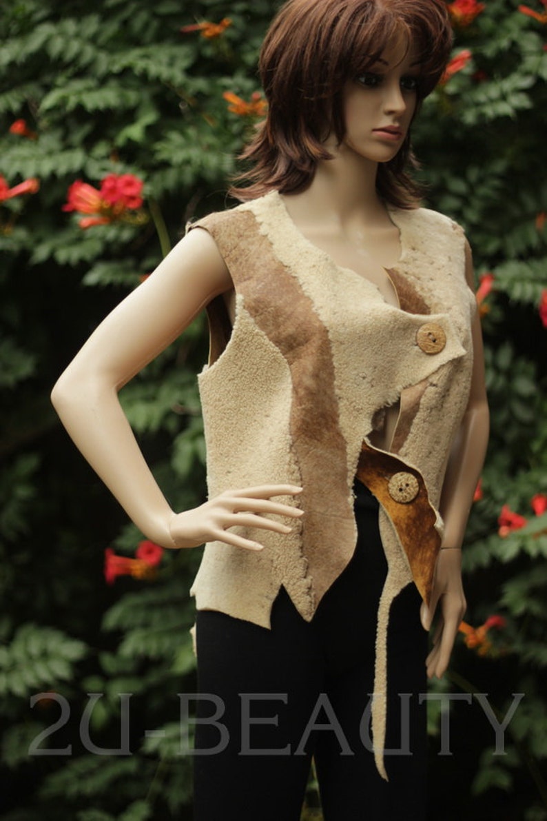 Vest Bohemian Chic Womens jacket fur clothing 1960s jacket ladies vintage clothes jacket 60s womens clothing jacket gift clothes