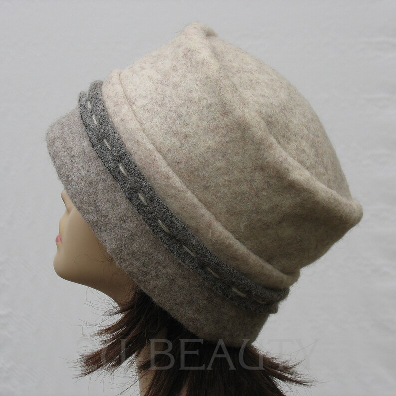 Wool Hat Women Winter Hat for Women Gray Felt Wool hat Felted Winter Hats Beret Beanie Winter Wool Hat ladies Felt Hats Felt Wool Hat Lady.