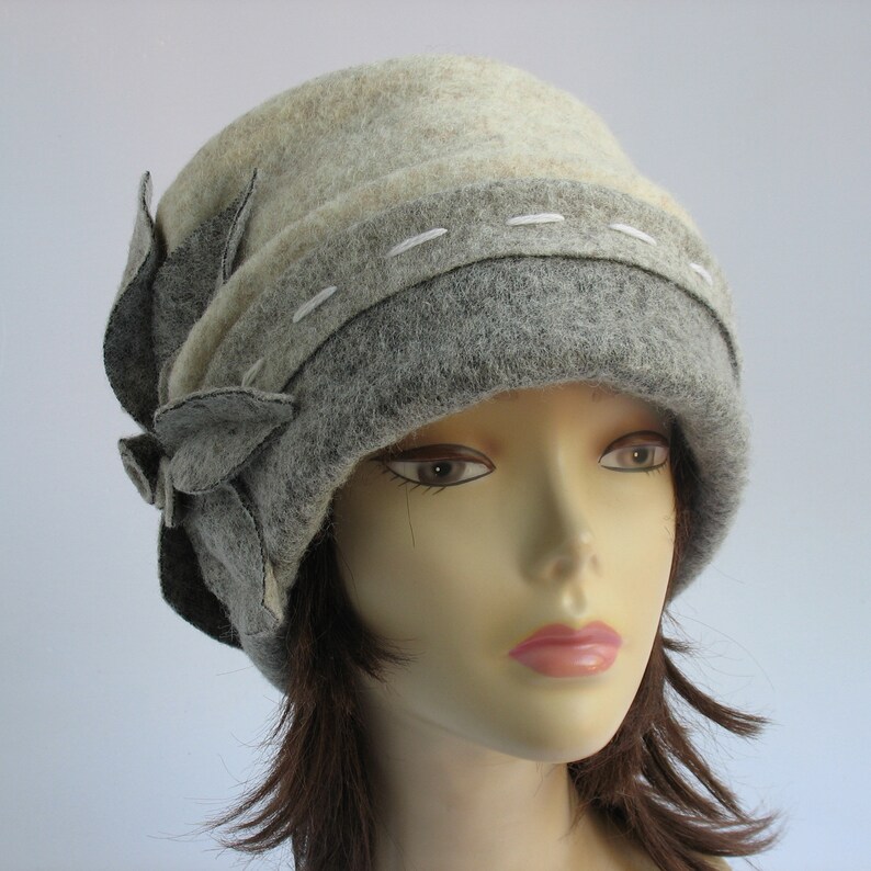 Wool Hat Women Winter Hat for Women Gray Felt Wool hat Felted Etsy
