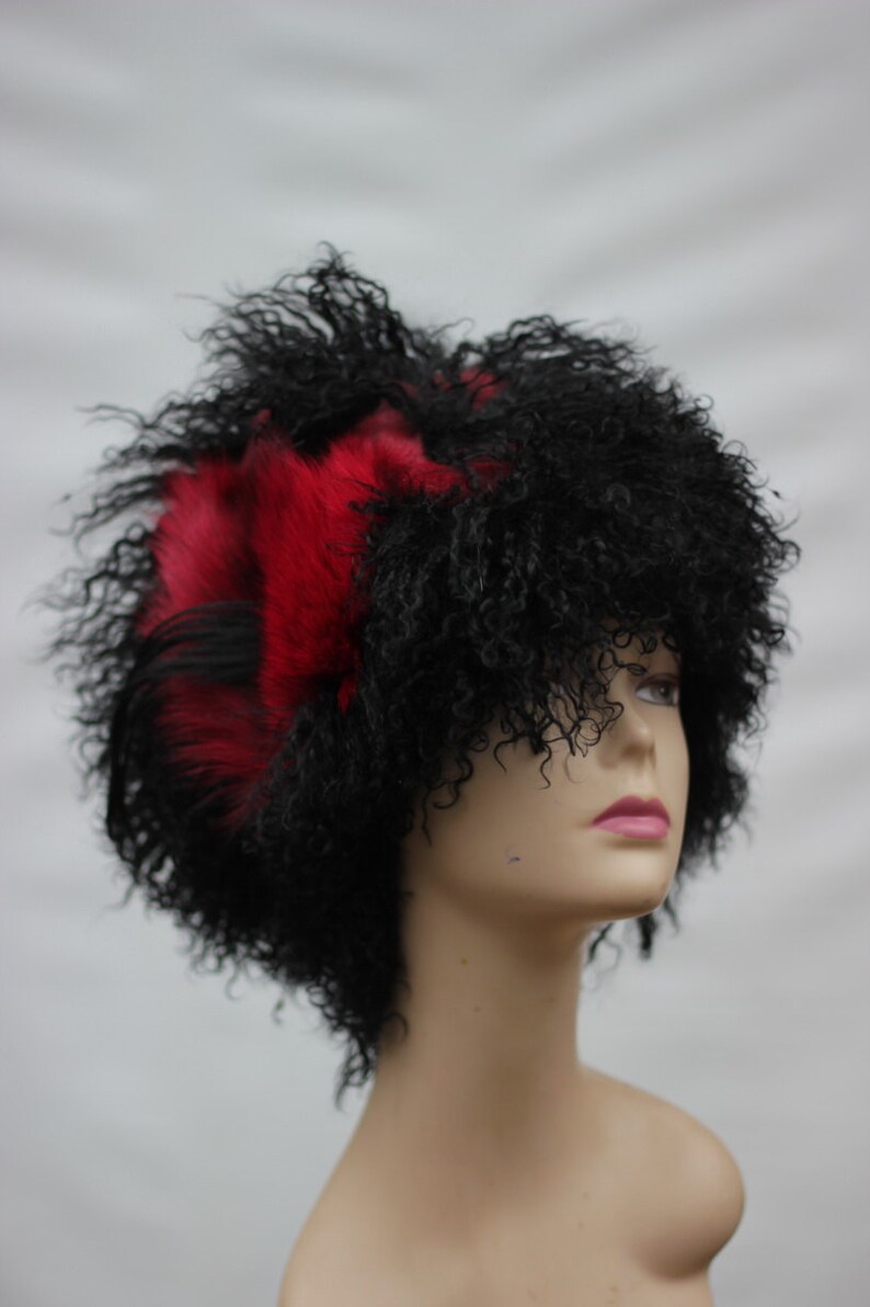 Black Winter Hat For Women 1980s Boho Hat Fall Accessory Gift Fo