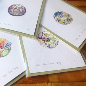 When Grow Up: Custom Mini acquerello illustrazione (10x12cm) / 70% devoluto in beneficenza di Duchenne UK #ForFelix