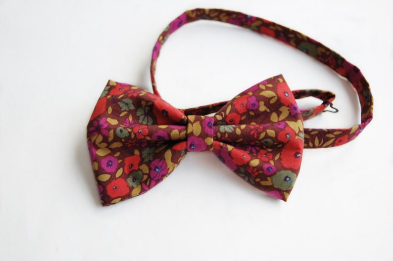 Retro Mens Bow Tie Pre Tied Floral Bow Gift For Him Adjustable Bow Ties Christmas Gift