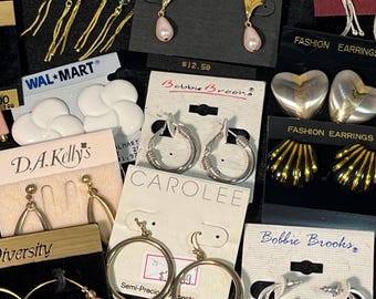 MYSTERY Lot of Vintage 80’s & 90’s New/Old Stock- 5 Pair of Pierced Earrings!!