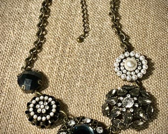 Lia Sophia "Curio" Bib Necklace: Statement Jewelry, 19in
