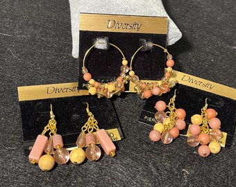 Choice of ONE PAIR of New/Old Stock Diversity Brand Pierced Earrings!