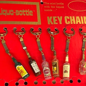 ONE New Old Stock Liquor Bottle Keyring
