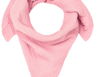 Muslin cloth scarf children pink rose